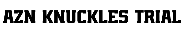 AZN Knuckles Trial Font Image