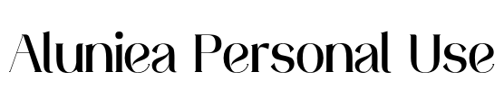 Aluniea Personal Use Font Image