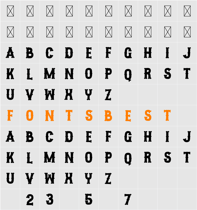 Barbarosa Character Map