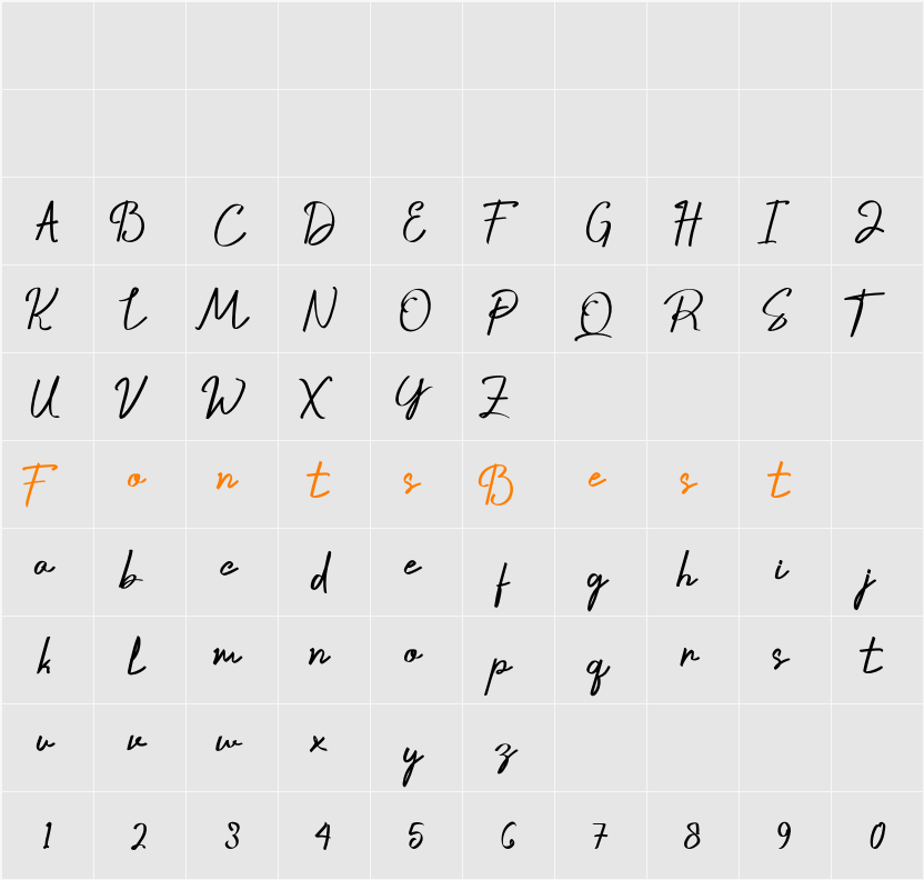 Crustaceans Signature DEMO Character Map