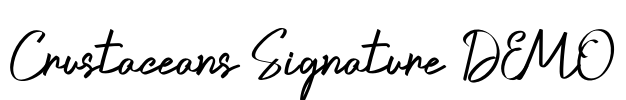 Crustaceans Signature DEMO Font Image
