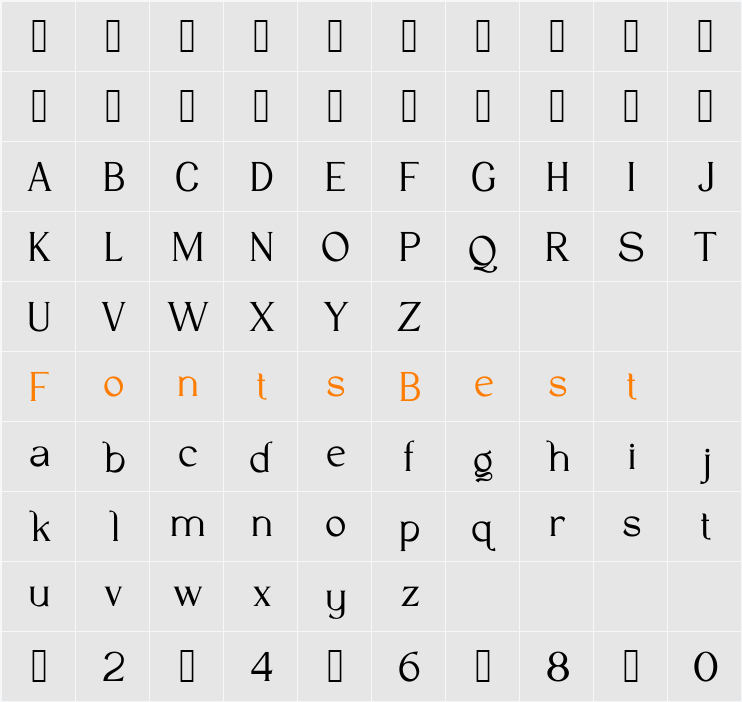 Antobe Character Map