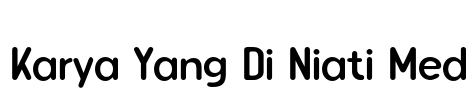 Karya Yang Di Niati Med Font Image