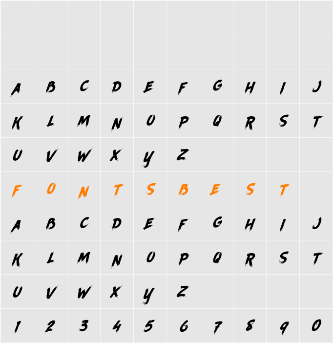 Ancherr Personal Use Character Map