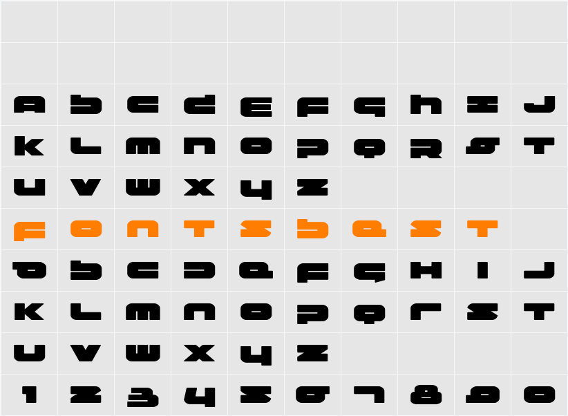 Delmoto Expanded Character Map