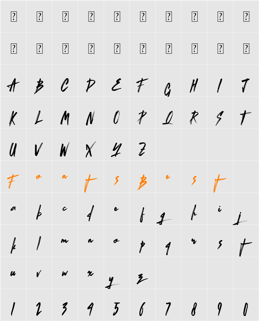 Alyester Character Map