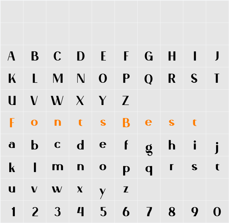 LOLY LANE Character Map