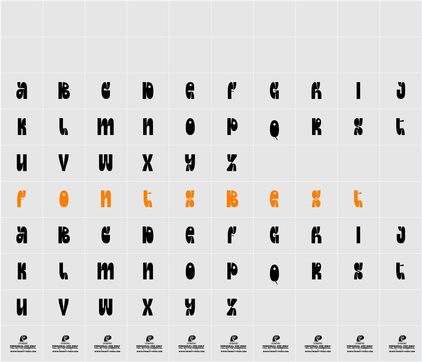 Escargot Spinach DEMO Character Map