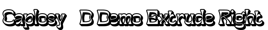 Caplosy 3D Demo Extrude Right Font Image