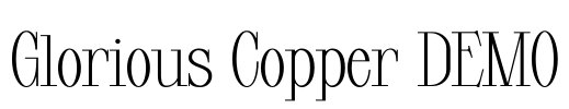 Glorious Copper DEMO Font Image