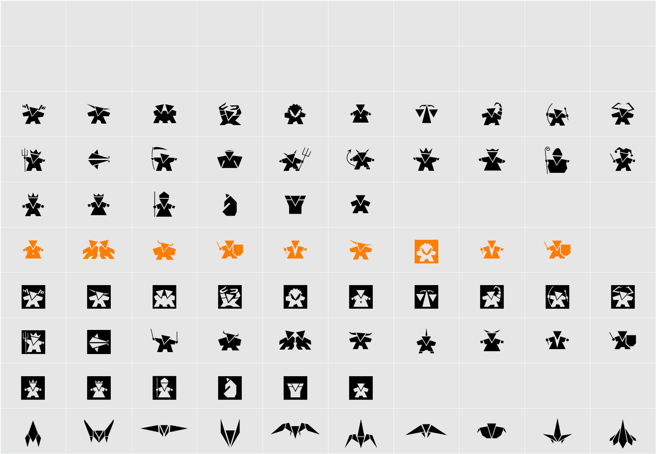 Damgram-Next Character Map