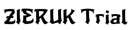 ZIERUK Trial Font Image