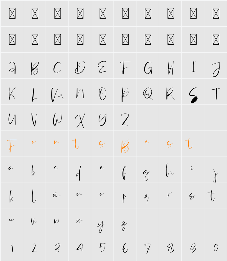 Antosan Character Map