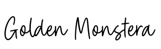 Golden Monstera Font Image