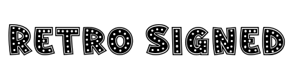 Retro Signed Font Image