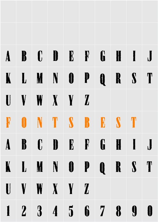 Cralter Serif Character Map