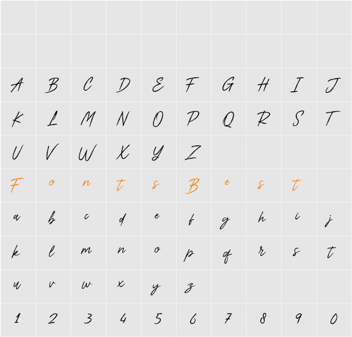 Kathiega Character Map