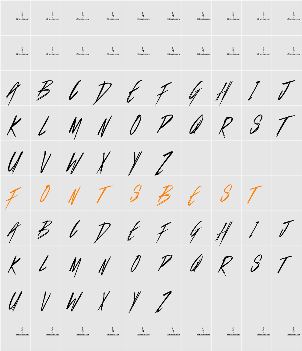 Last Days Character Map
