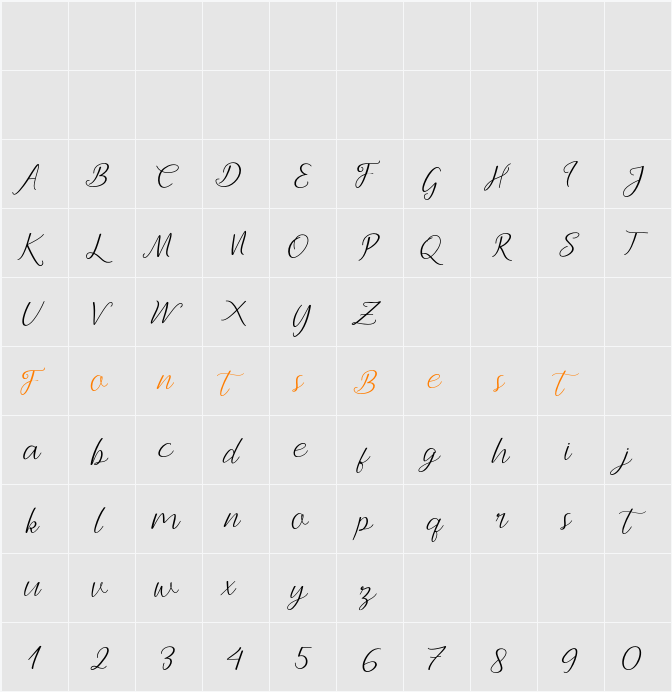 Andella Character Map