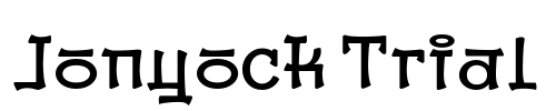 Jonyock Trial Font Image
