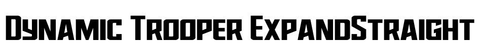 Dynamic Trooper ExpandStraight Font Image