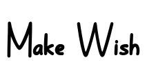 Make Wish Font Image