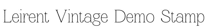 Leirent Vintage Demo Stamp Font Image