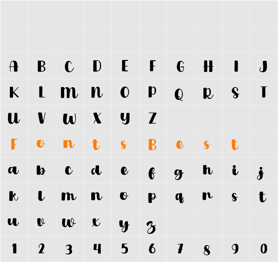 Mother Glow Character Map