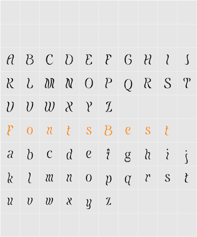 Belisda Stamp Demo Character Map
