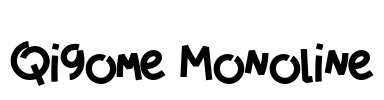 Qigome Monoline Font Image