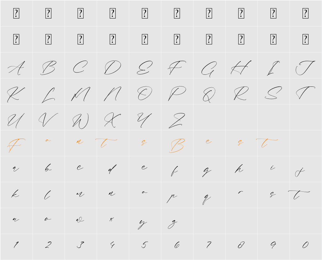 Fasttelo Engelliy Character Map
