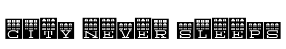 City Never Sleeps Font Image
