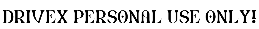 Drivex PERSONAL USE ONLY! Font Image