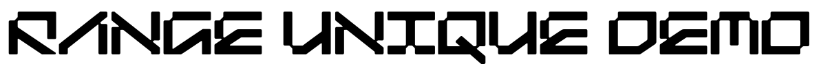Range Unique Demo Font Image