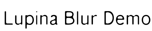 Lupina Blur Demo Font Image