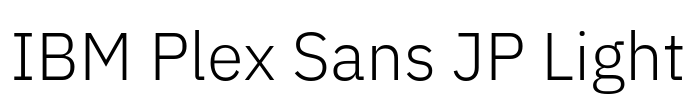 IBM Plex Sans JP Light Font Image