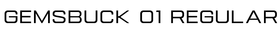 Gemsbuck 01 Regular Font Image