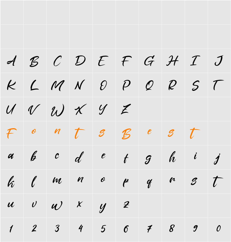Alansky Character Map