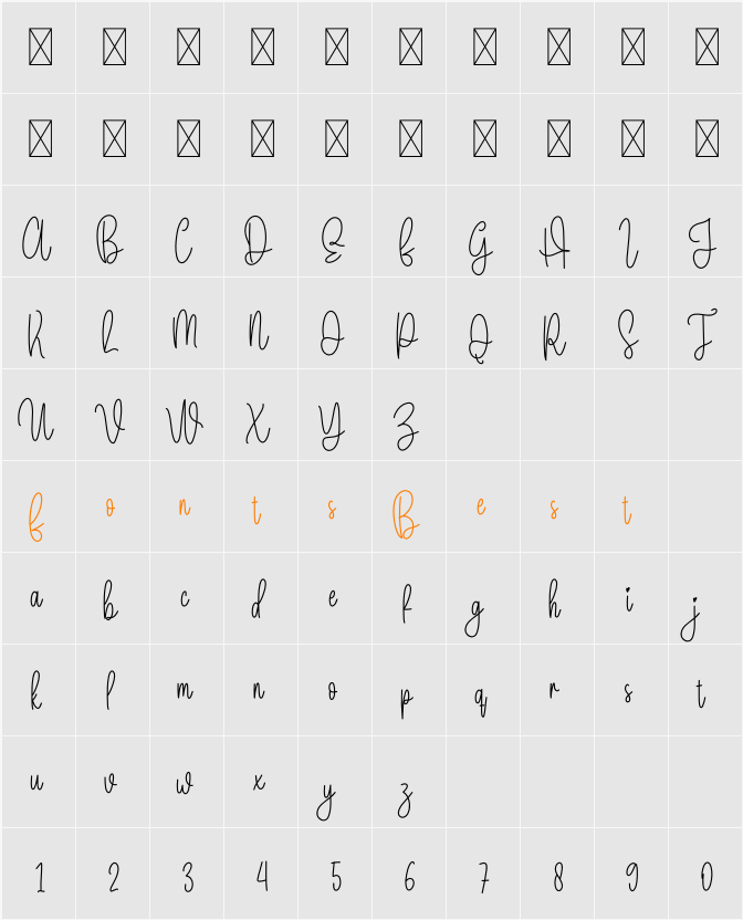 Package Character Map