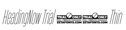 HeadingNow Trial 11 Thin Font Image