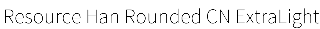 Resource Han Rounded CN ExtraLight