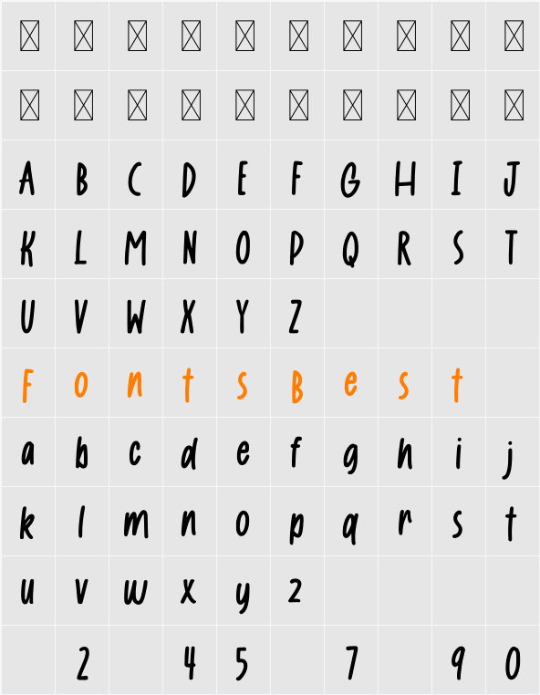 Handy Pen Character Map