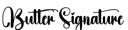 Butter Signature Font Image