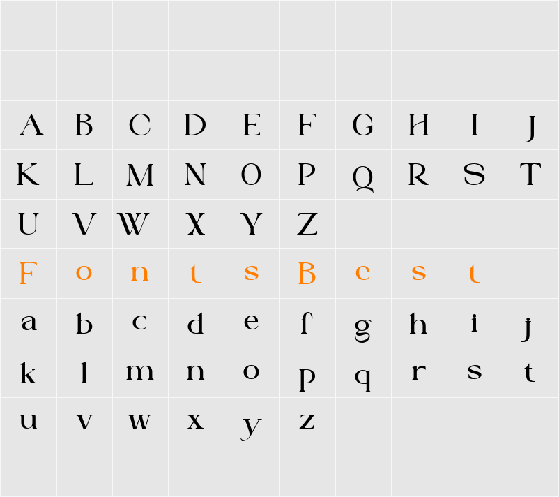 Latosce Character Map