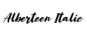 Alberteen Italic Font Image