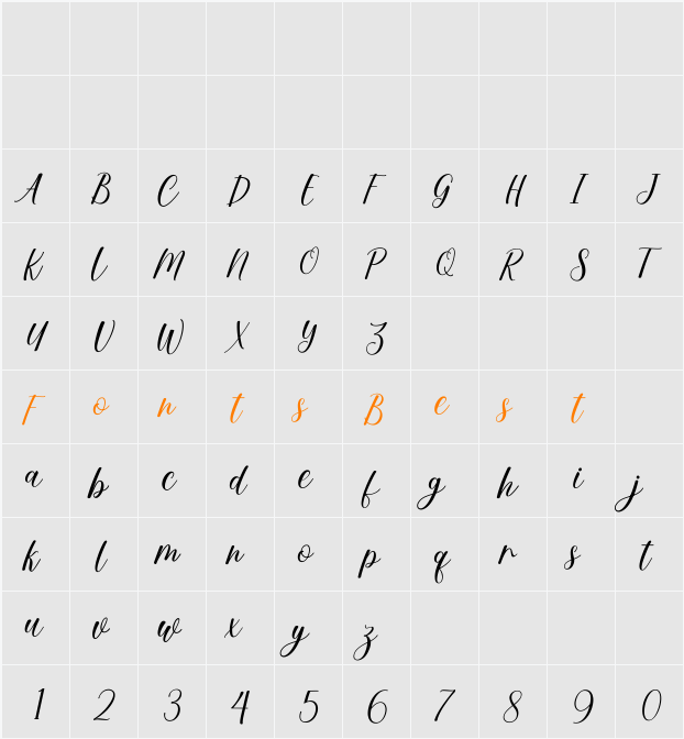 Mandat Character Map