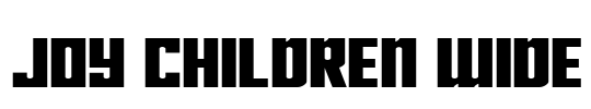 Joy Children Wide Font Image