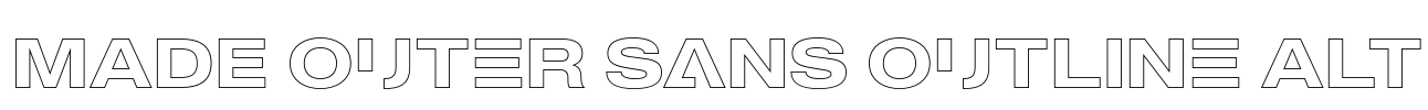 MADE Outer Sans Outline Alt Font Image