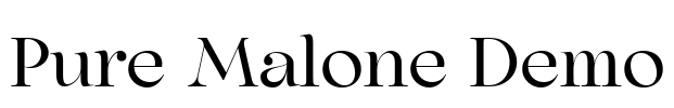 Pure Malone Demo Font Image