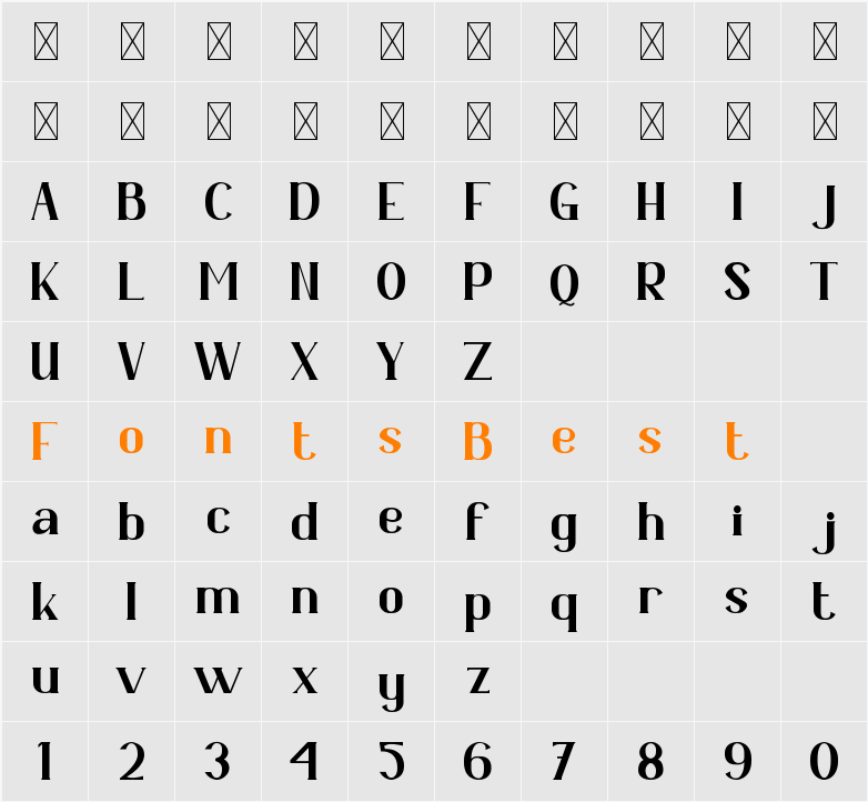Kapecha Character Map